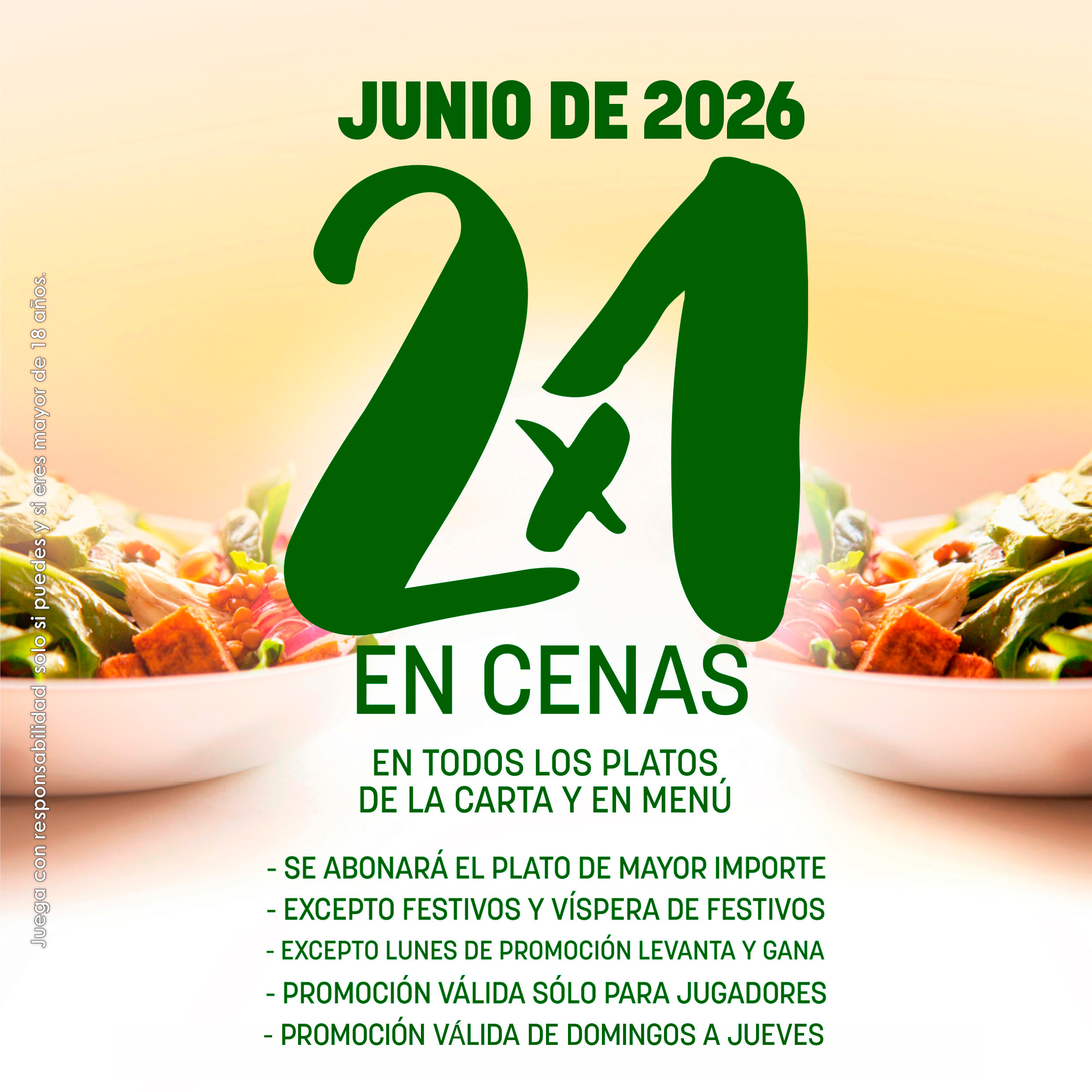 Promoción Bingo Las Vegas 2x1 junio