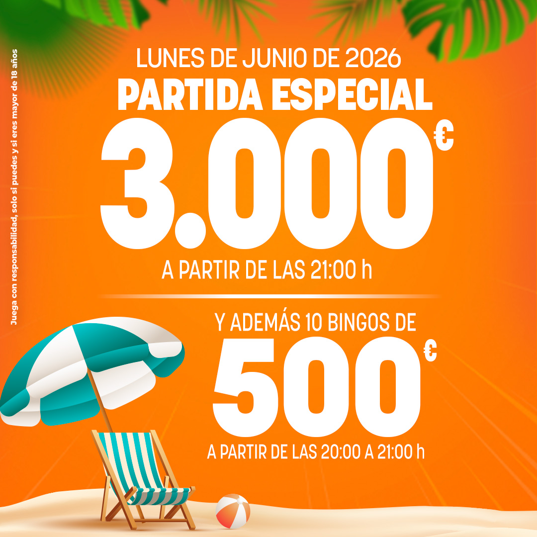 Promoción Bingo Las Vegas lunes de junio